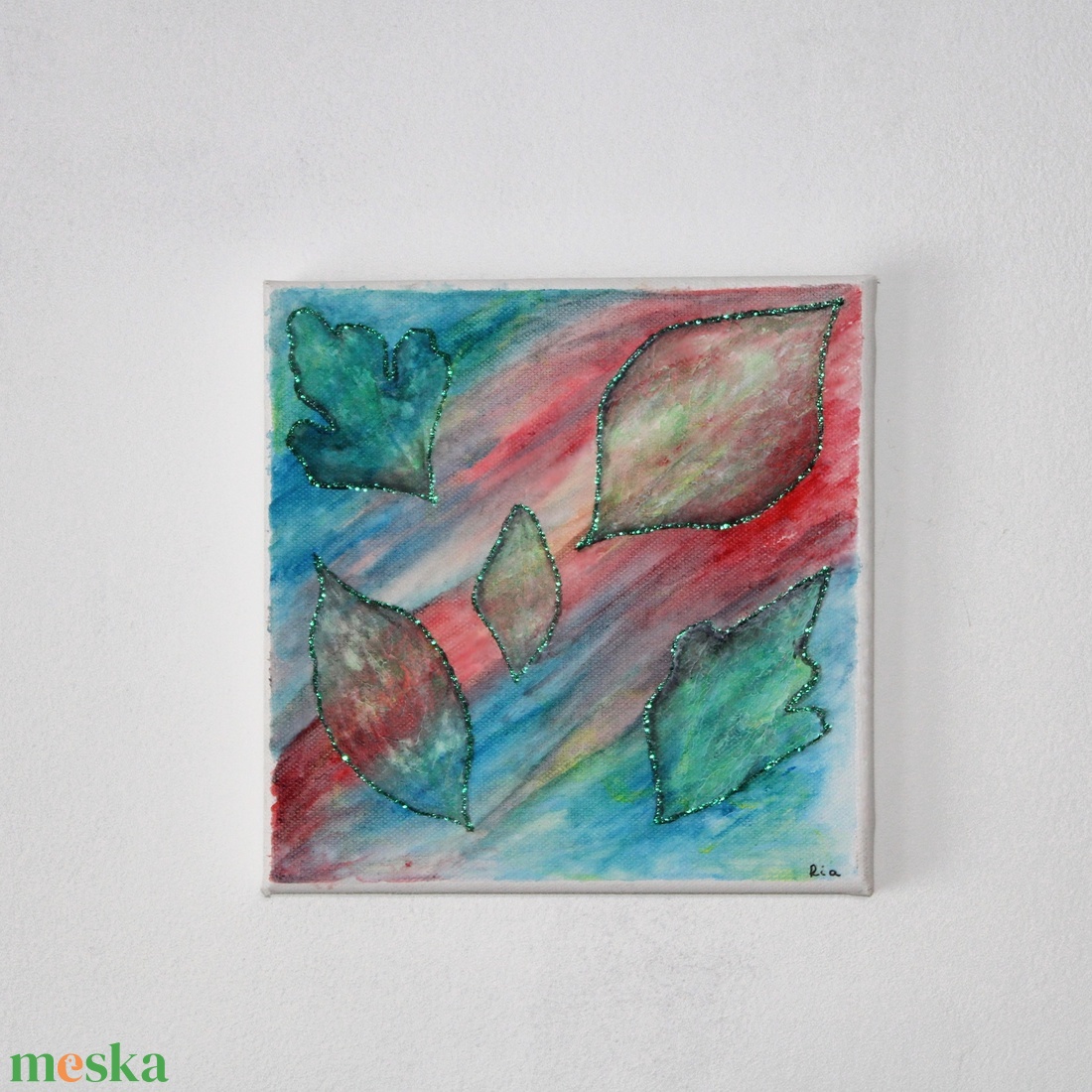 Levelek festmény - művészet - festmény - akril - Meska.hu