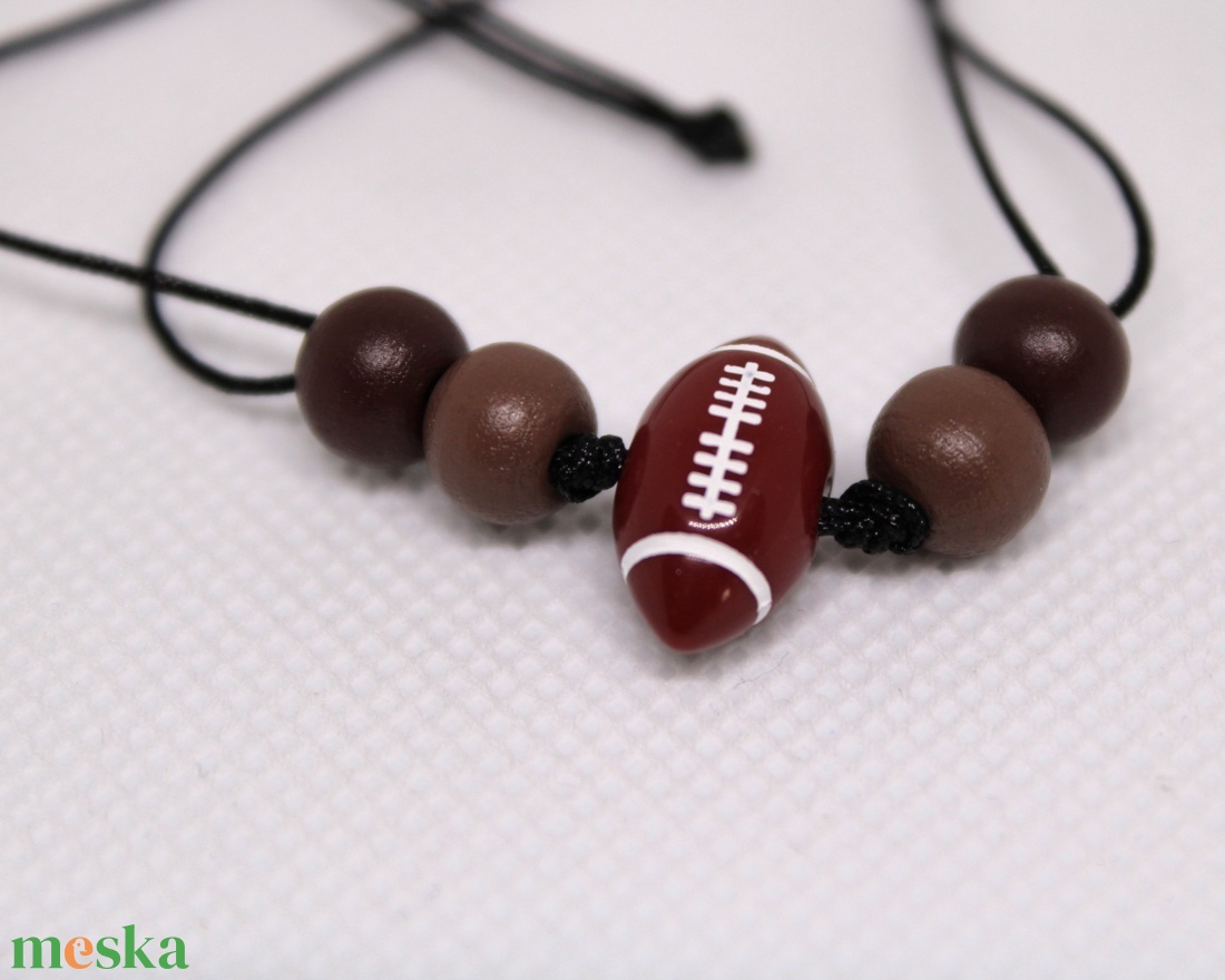 Amerikai Football karkötő - ékszer - karkötő - fonott karkötő - Meska.hu