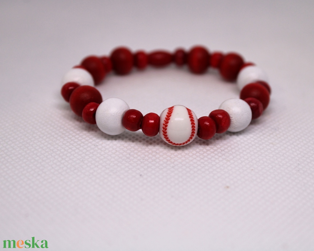 Baseball karkötő szett - ékszer - karkötő - gyöngyös karkötő - Meska.hu