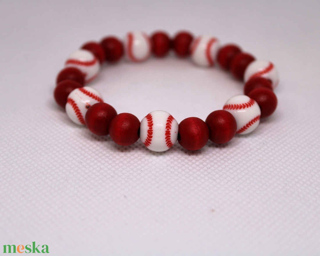 Baseball karkötő szett - ékszer - karkötő - gyöngyös karkötő - Meska.hu