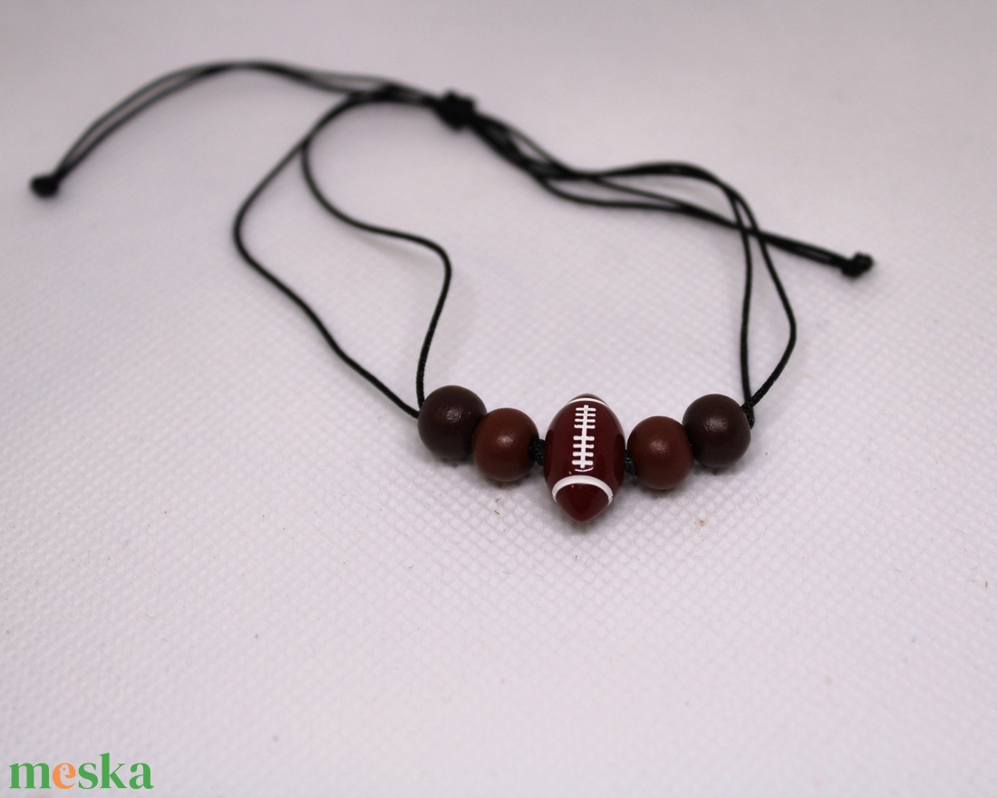 Amerikai Football karkötő szett - ékszer - karkötő - fonott karkötő - Meska.hu