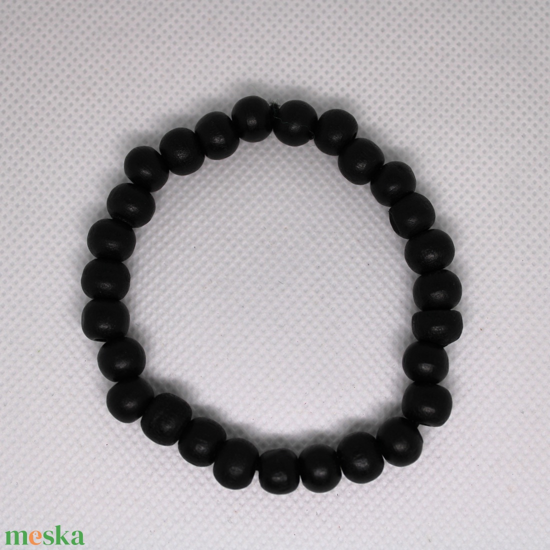 Fekete  karkötő - ékszer - karkötő - gyöngyös karkötő - Meska.hu