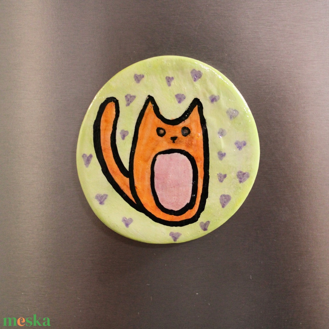 Cicás hűtőmágnes - otthon & életmód - konyhafelszerelés, tálalás - konyhai dekoráció - hűtőmágnes - Meska.hu