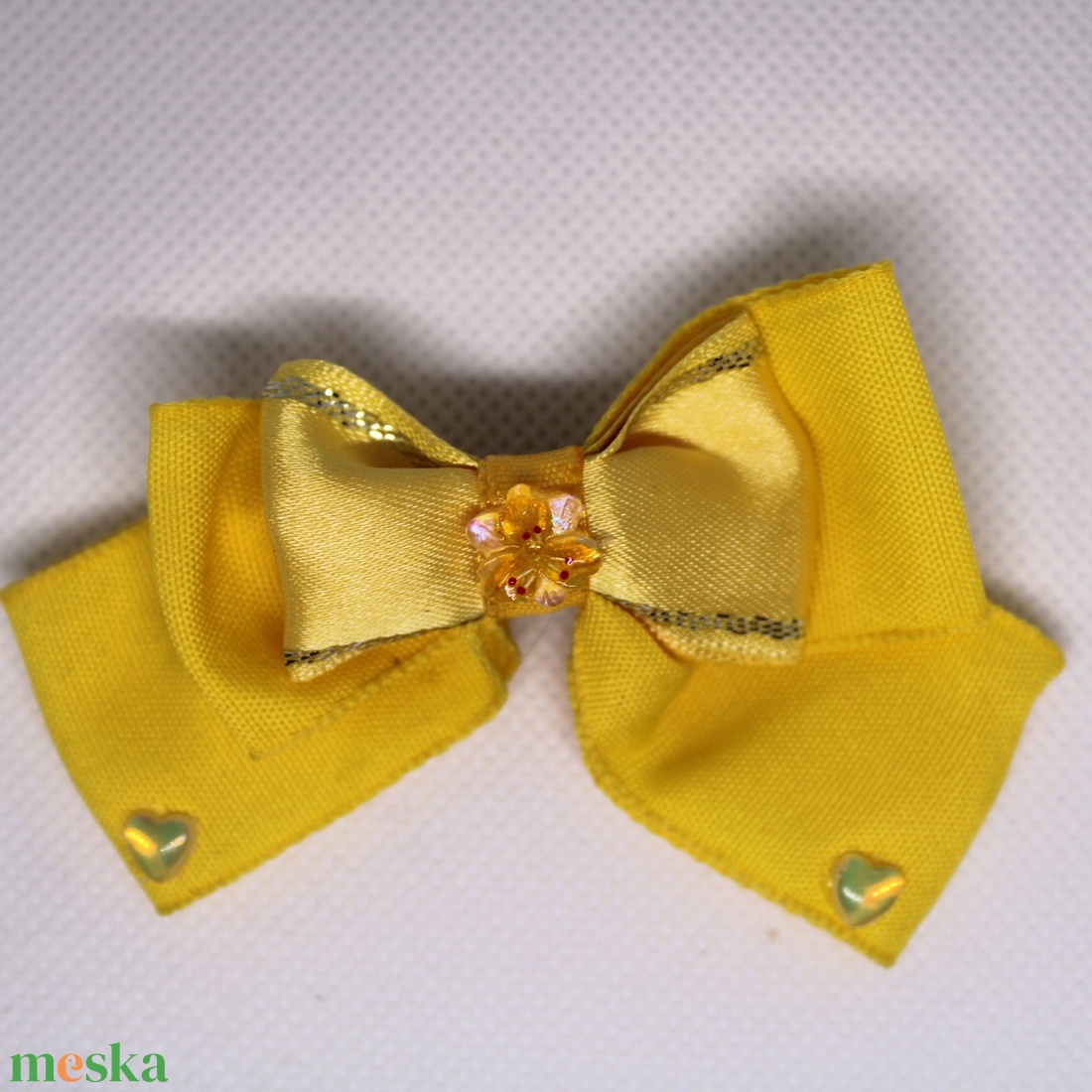 Virágos masnis kislány francia hajcsat - ruha & divat - hajdísz & hajcsat - hajcsat & hajtű - Meska.hu