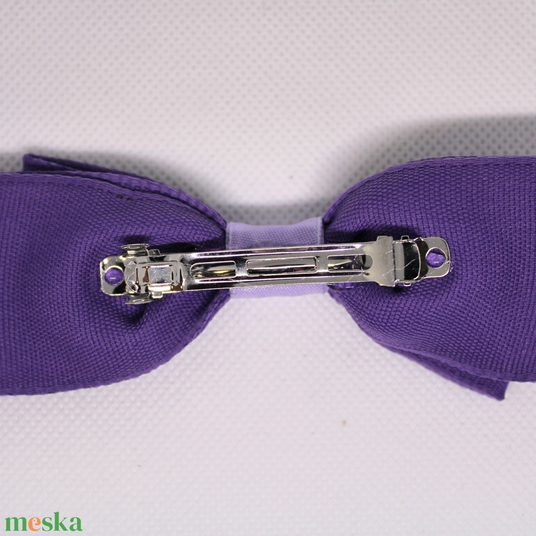 Lila nyuszis masnis kislány francia hajcsat - ruha & divat - hajdísz & hajcsat - hajcsat & hajtű - Meska.hu