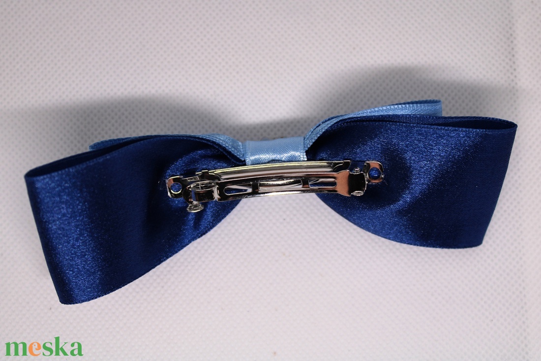 Pandás kék masnis kislány francia hajcsat - ruha & divat - hajdísz & hajcsat - hajcsat & hajtű - Meska.hu