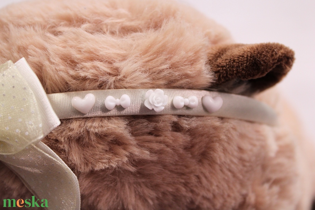 Fehér kislány hajráf - ruha & divat - hajdísz & hajcsat - hajráf & hajpánt - Meska.hu