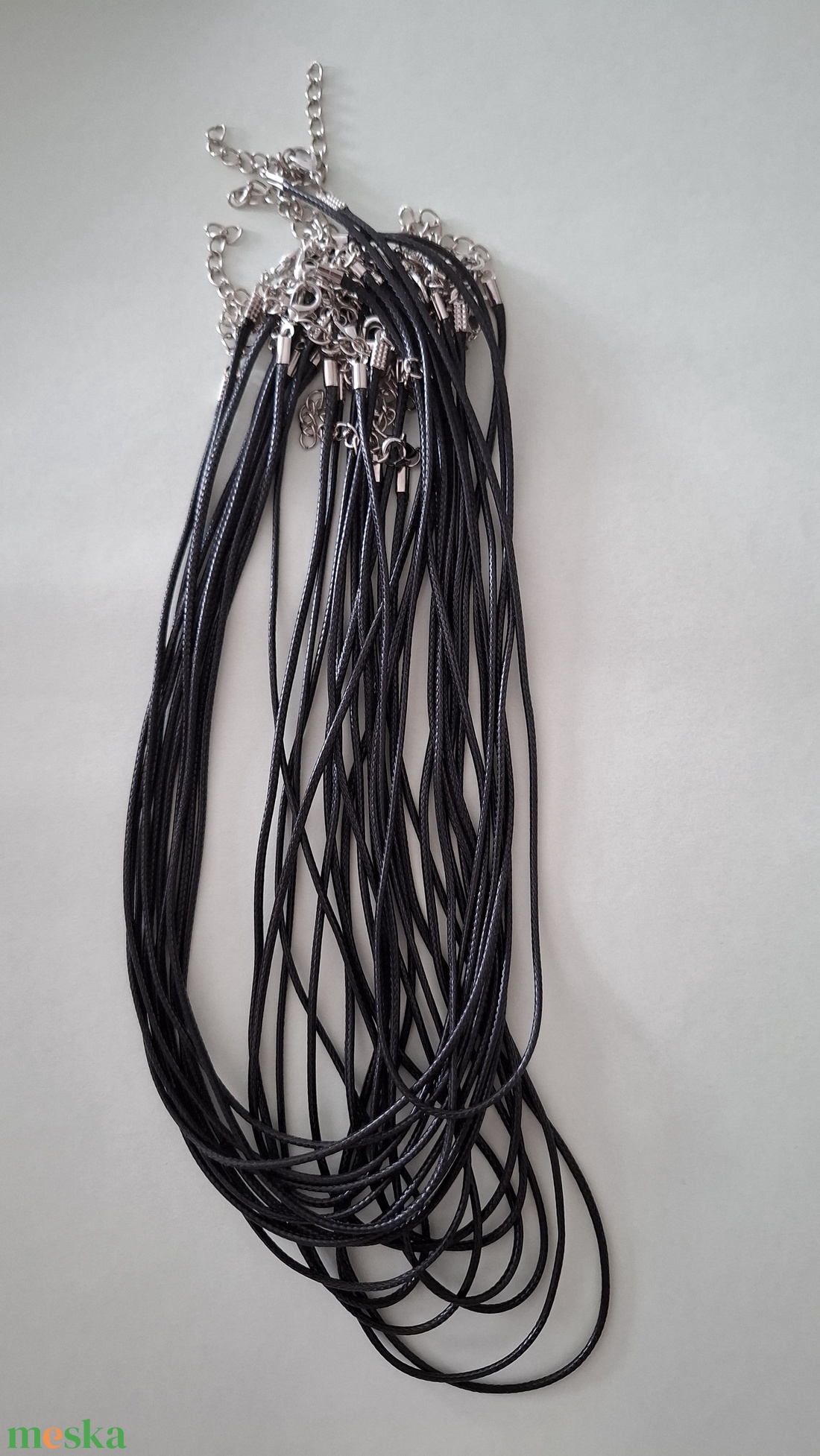 Nyaklánc alap ezüst kapoccsal - kellékek & szerszámok - ékszerkellék - nyaklánc alap - Meska.hu