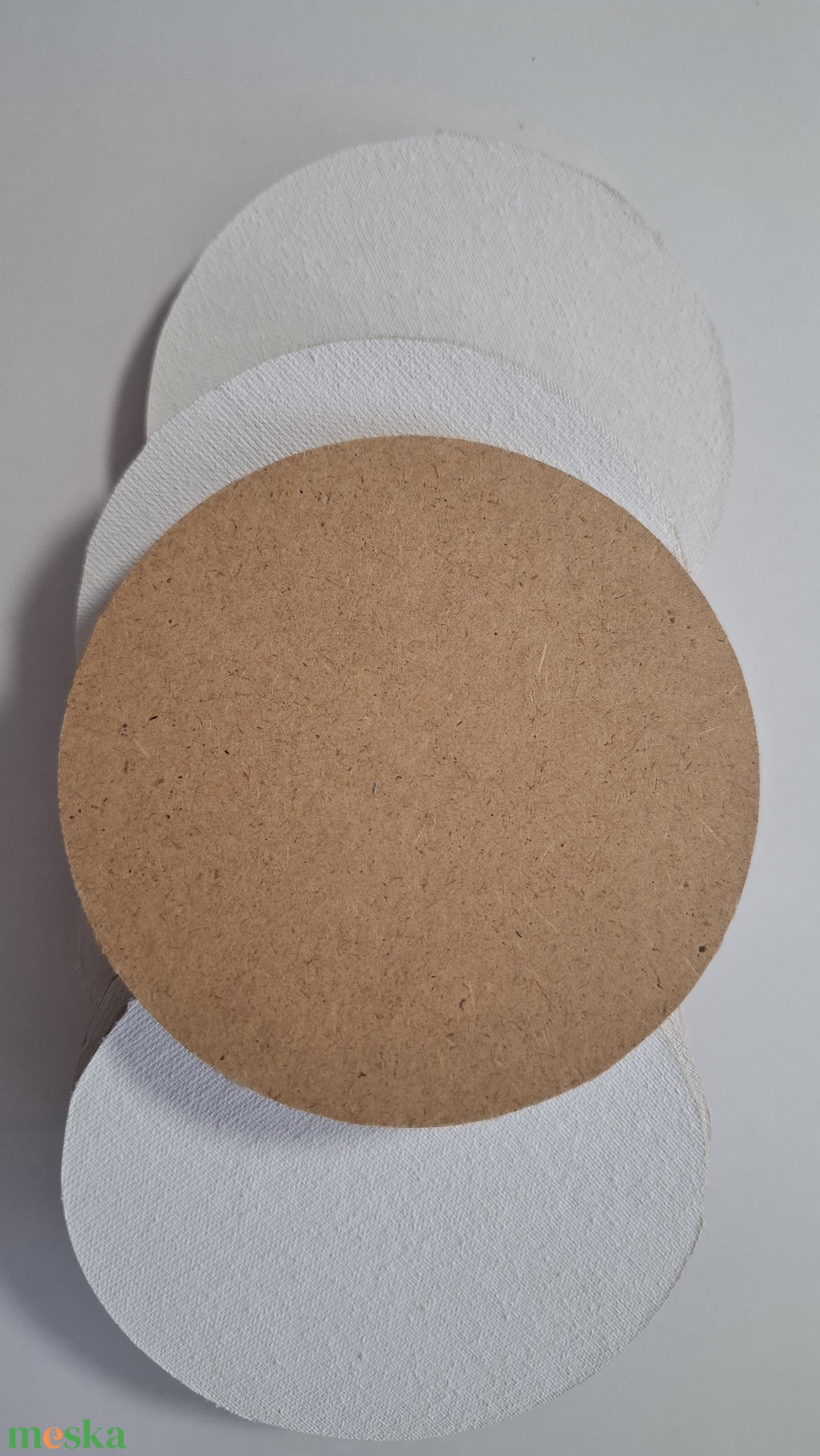 10 cm-es Mdf alátét vászonnal - kellékek & szerszámok - szerszámok, eszközök - ecset, vászon - Meska.hu