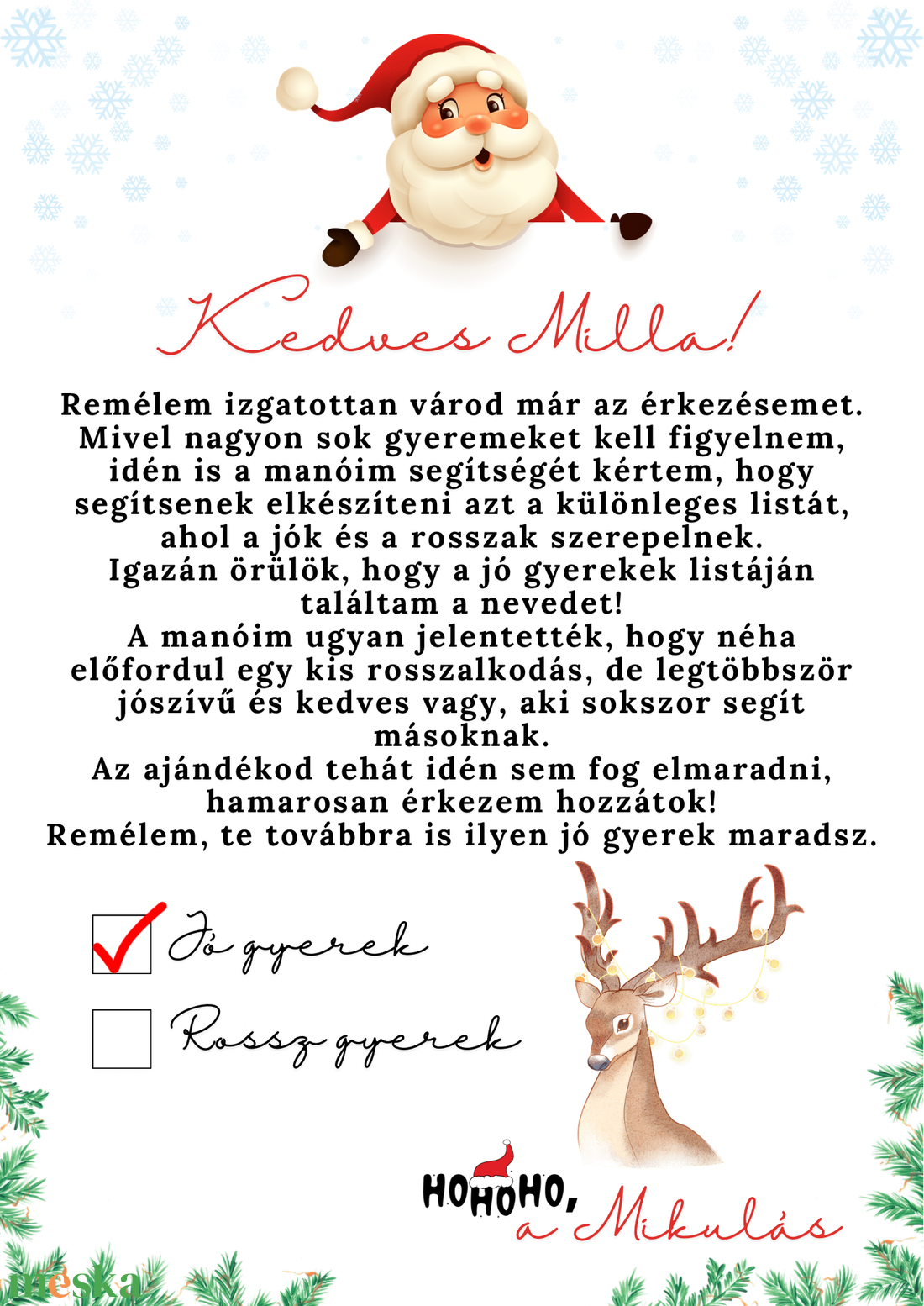 Levél a Mikulástól - karácsony - mikulás - mikulás ajándékok - Meska.hu Levél a Mikulástól - karácsony - mikulás - mikulás ajándékok - Meska.hu