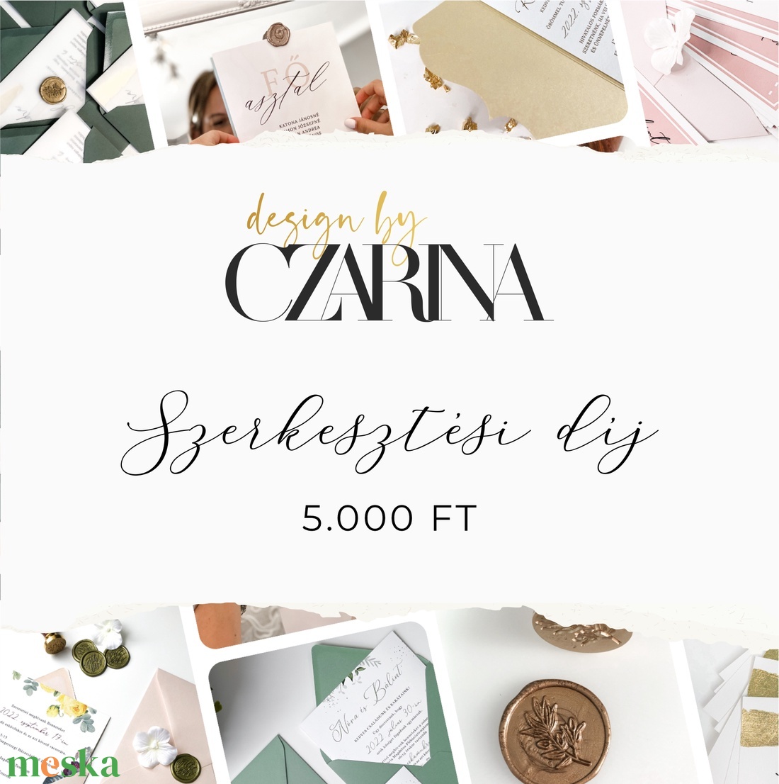 SZERKESZTÉSI DÍJ esküvői meghívóhoz - otthon & életmód - papír, írószer - egyedi szerkesztés - Meska.hu