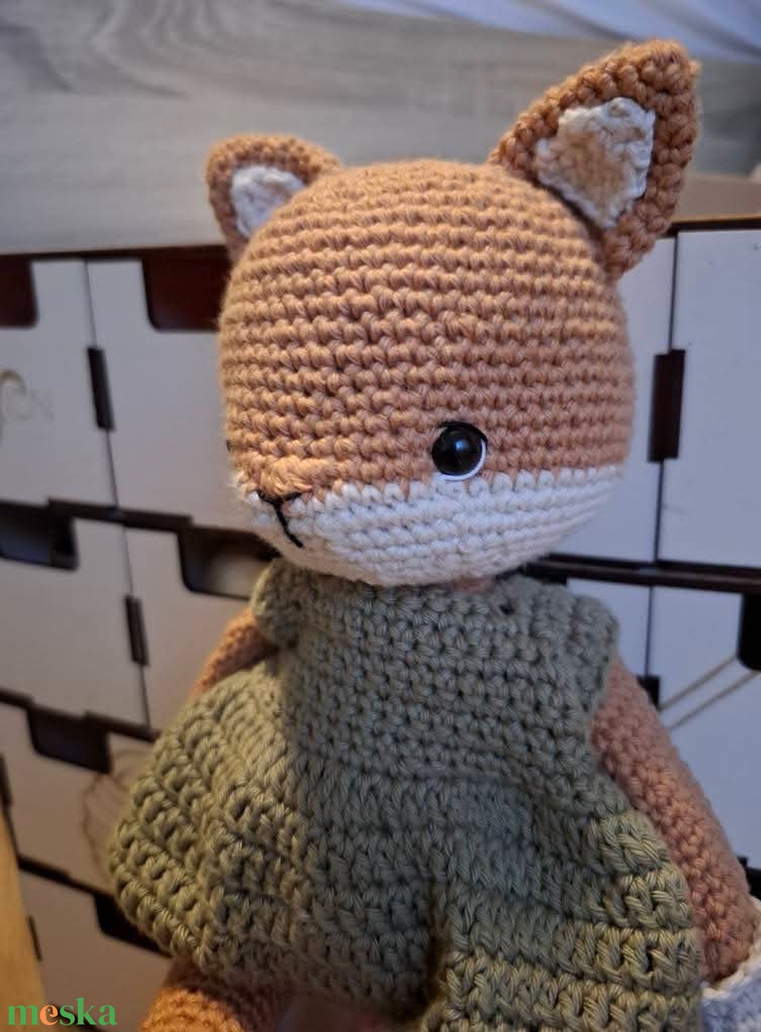 Horgolt róka figura - játék & sport - plüssállat & játékfigura - róka - Meska.hu