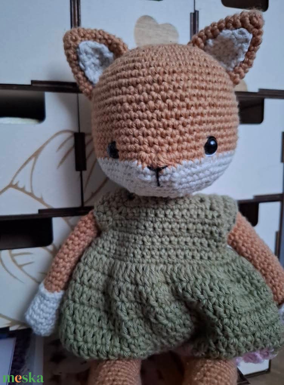 Horgolt róka figura - játék & sport - plüssállat & játékfigura - róka - Meska.hu