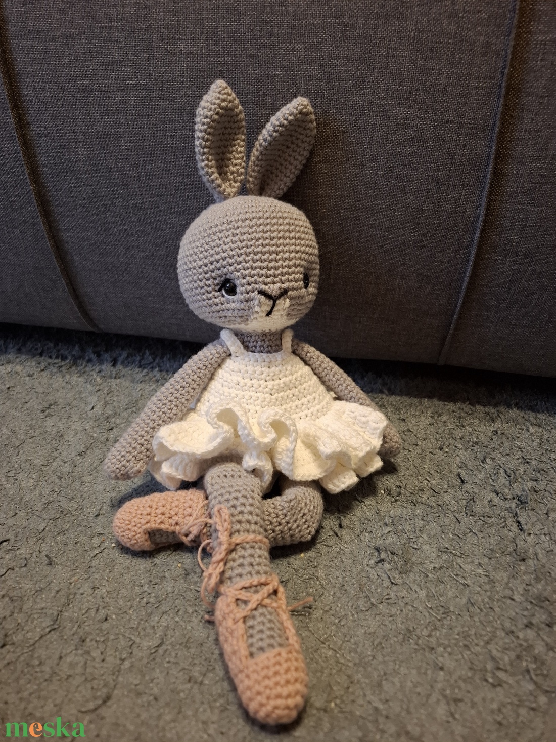 Horgolt nyuszi figura - játék & sport - plüssállat & játékfigura - nyuszi - Meska.hu