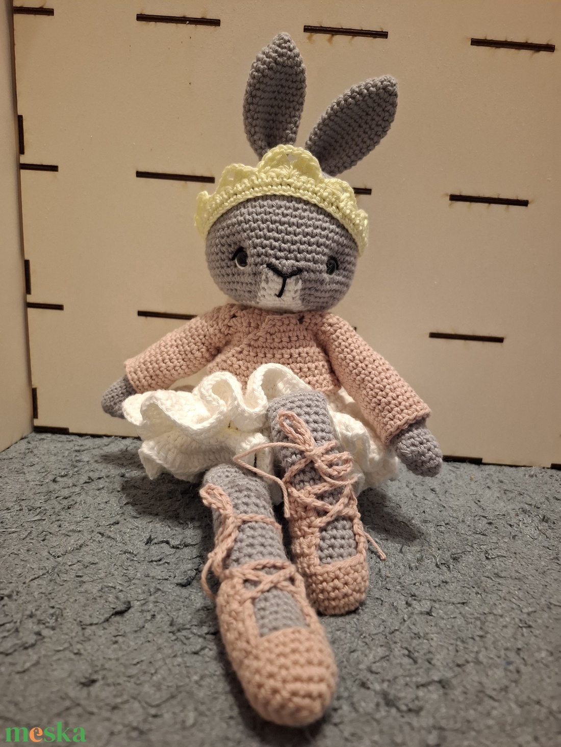 Horgolt nyuszi figura - játék & sport - plüssállat & játékfigura - nyuszi - Meska.hu
