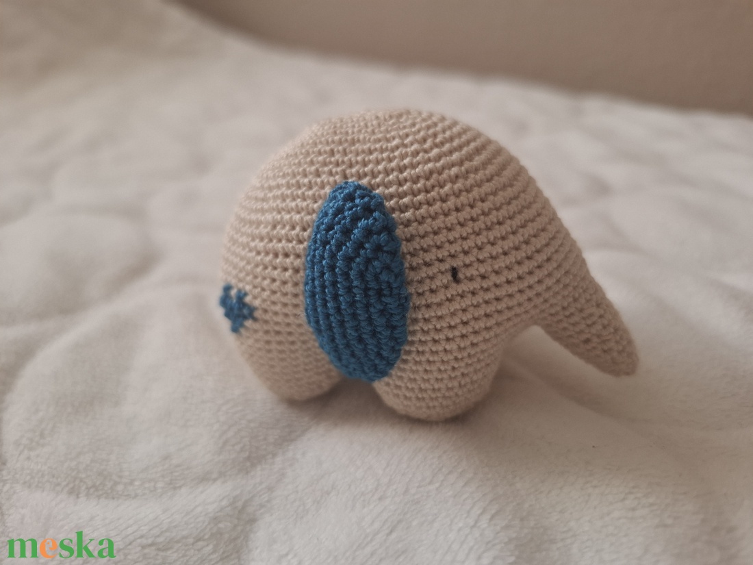 Mini horgolt elefánt - játék & sport - plüssállat & játékfigura - elefánt - Meska.hu