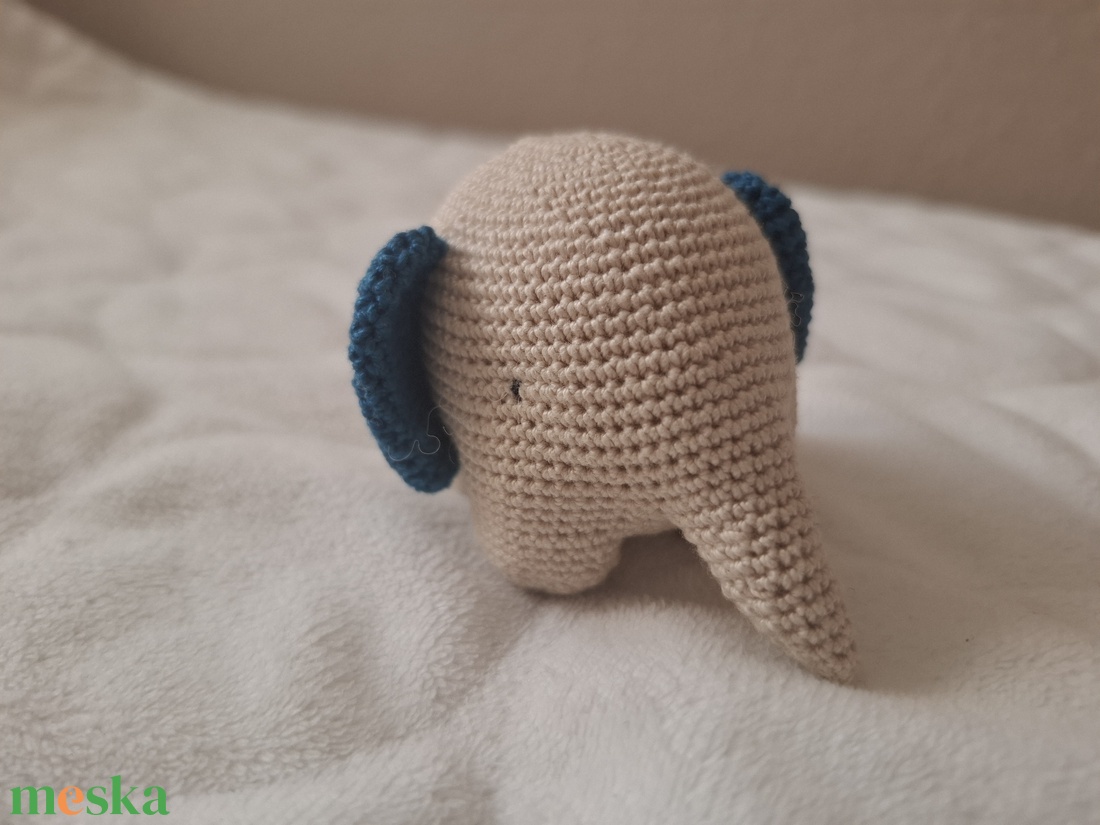 Mini horgolt elefánt - játék & sport - plüssállat & játékfigura - elefánt - Meska.hu