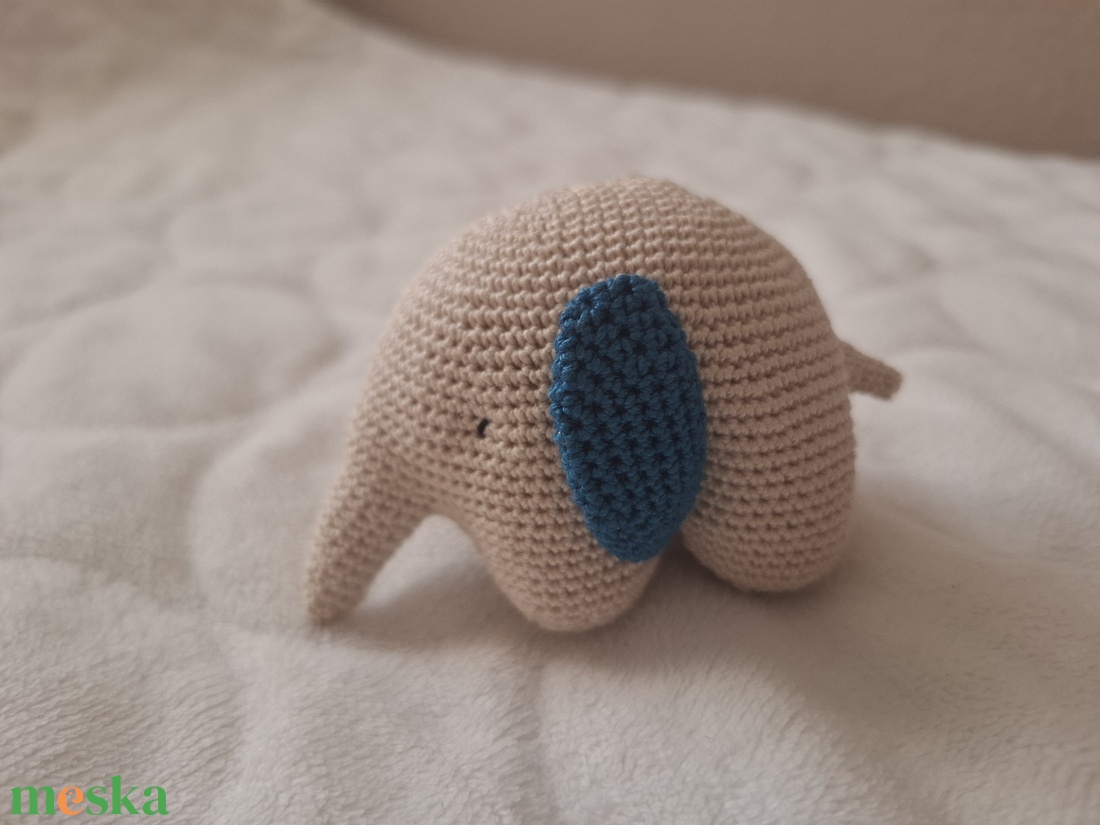 Mini horgolt elefánt - játék & sport - plüssállat & játékfigura - elefánt - Meska.hu