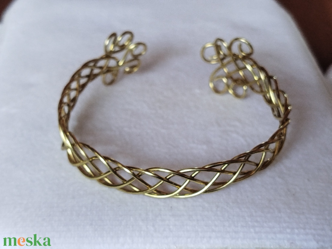 Réz fonott karkötő - ékszer - karkötő - fonott karkötő - Meska.hu