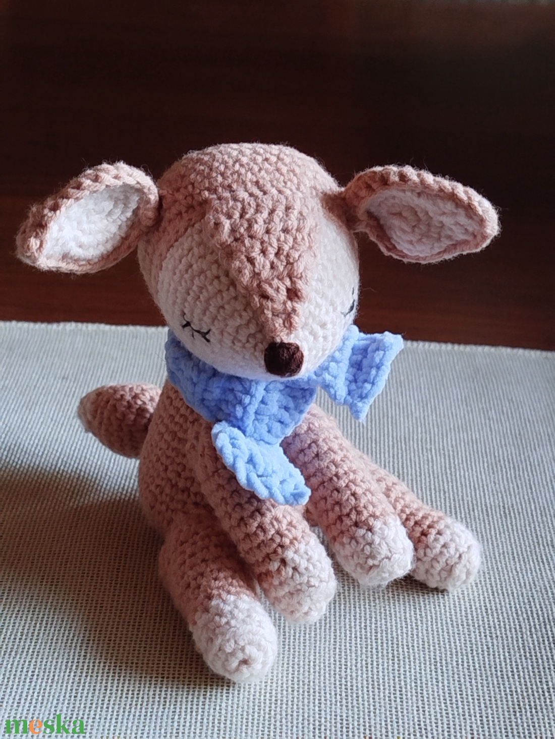 Horgolt őz - játék & sport - plüssállat & játékfigura - őzike, szarvas - Meska.hu