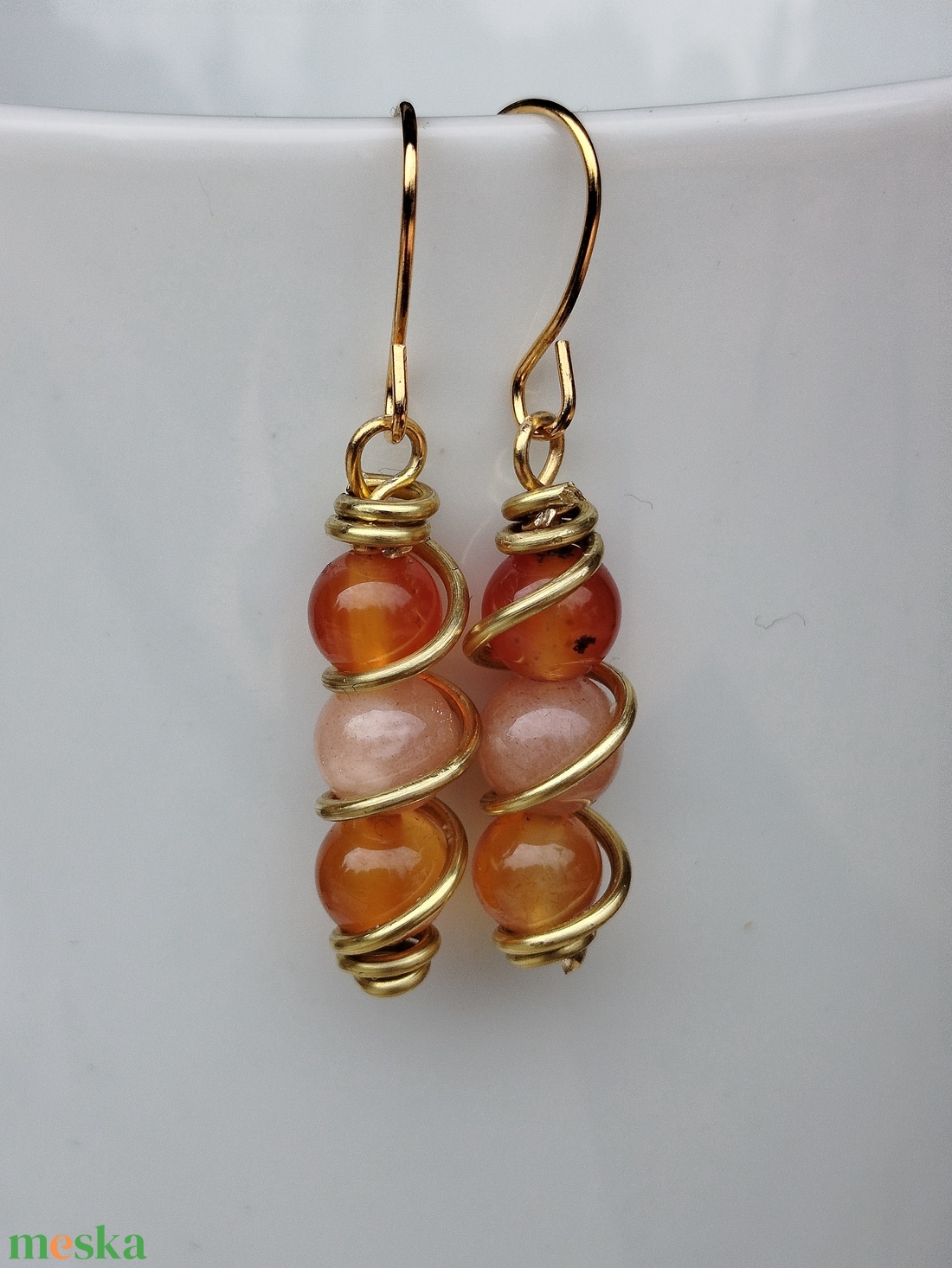 Ásvány fülbevaló - ékszer - fülbevaló - lógó fülbevaló - Meska.hu