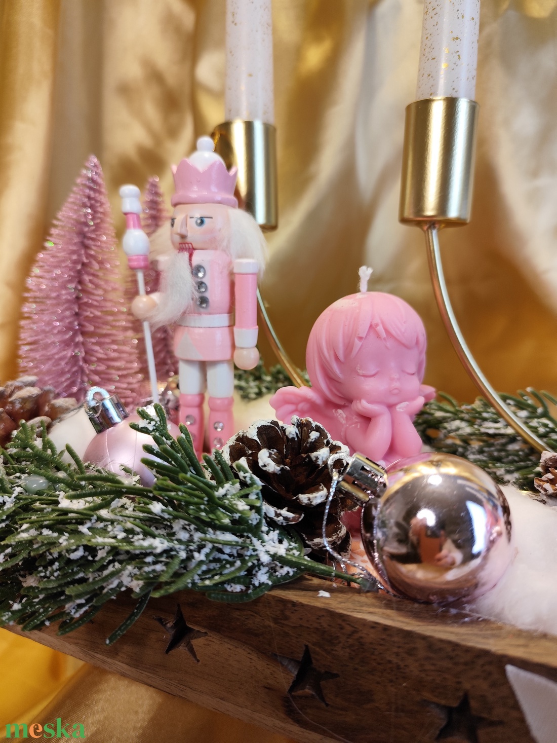 Különleges karácsonyi asztali dekoráció  - karácsony - karácsonyi lakásdekoráció - ünnepi asztaldekoráció - Meska.hu