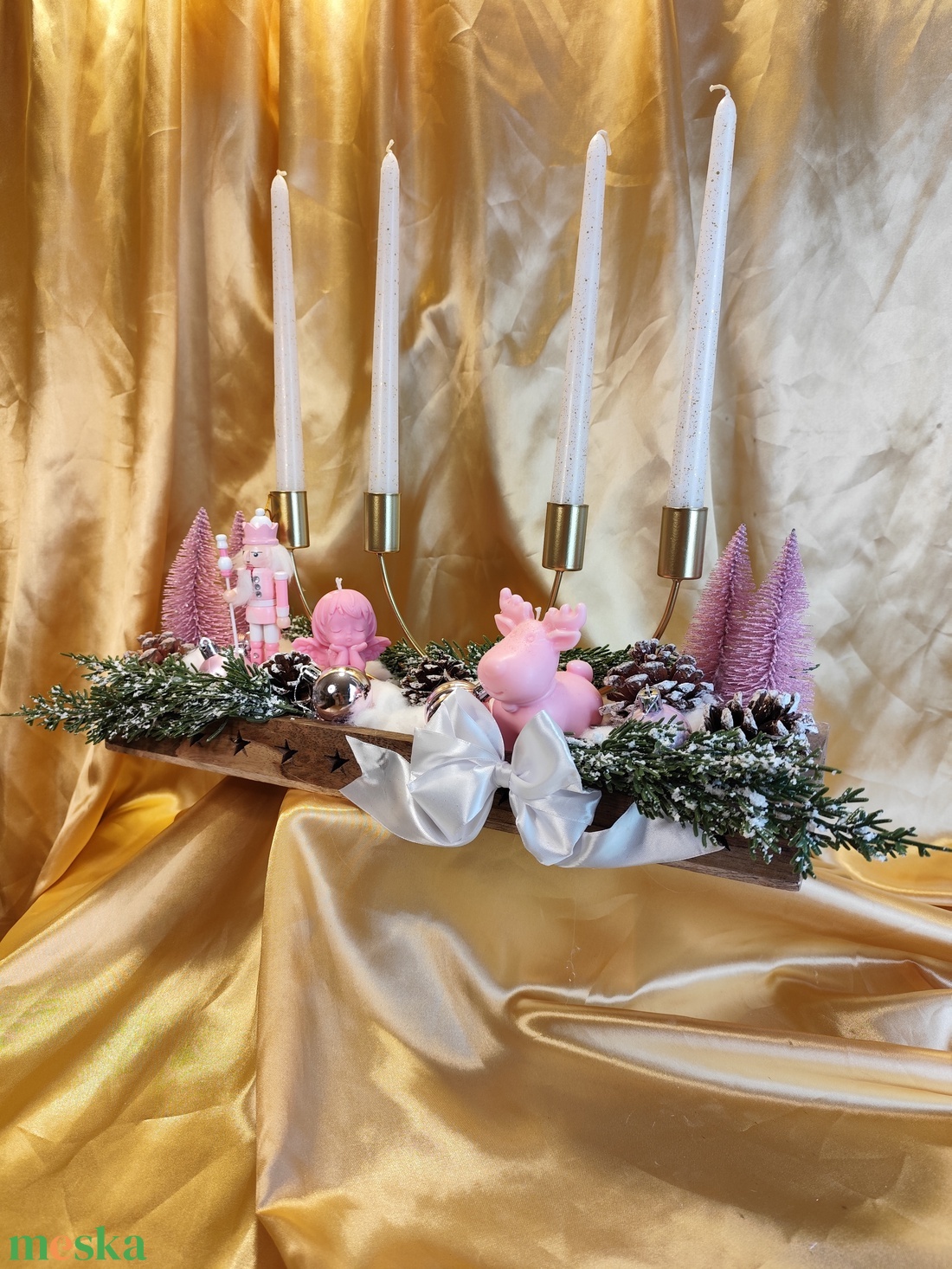 Különleges karácsonyi asztali dekoráció  - karácsony - karácsonyi lakásdekoráció - ünnepi asztaldekoráció - Meska.hu