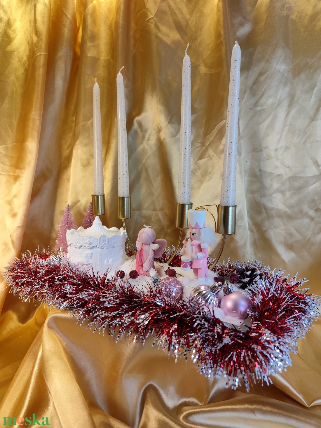 Különleges karácsonyi asztali dekoráció  - karácsony - karácsonyi lakásdekoráció - ünnepi asztaldekoráció - Meska.hu