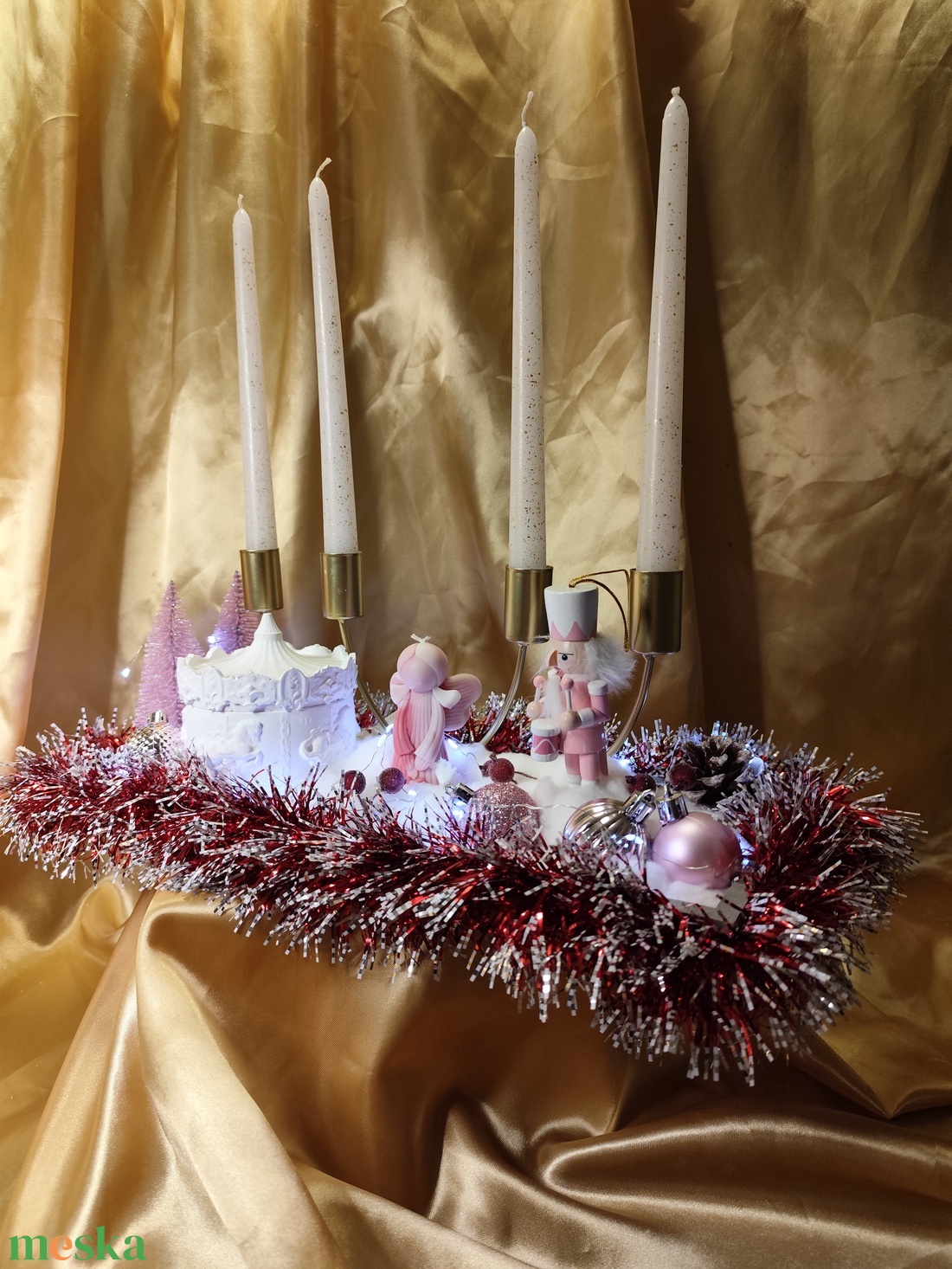 Különleges karácsonyi asztali dekoráció  - karácsony - karácsonyi lakásdekoráció - ünnepi asztaldekoráció - Meska.hu