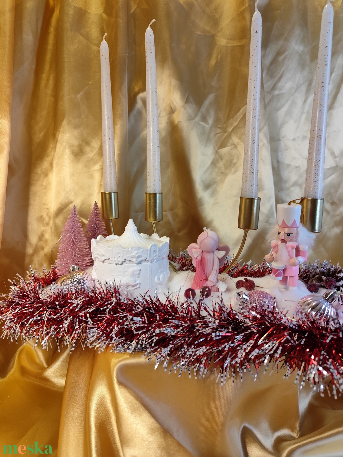 Különleges karácsonyi asztali dekoráció  - karácsony - karácsonyi lakásdekoráció - ünnepi asztaldekoráció - Meska.hu