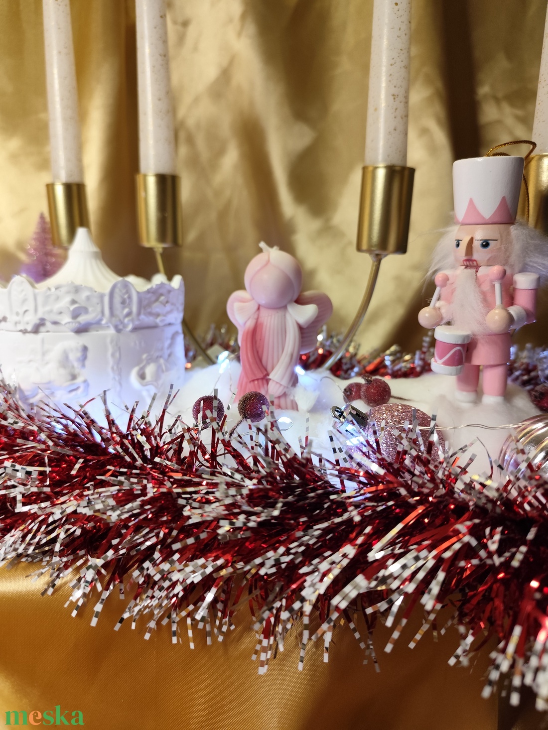 Különleges karácsonyi asztali dekoráció  - karácsony - karácsonyi lakásdekoráció - ünnepi asztaldekoráció - Meska.hu