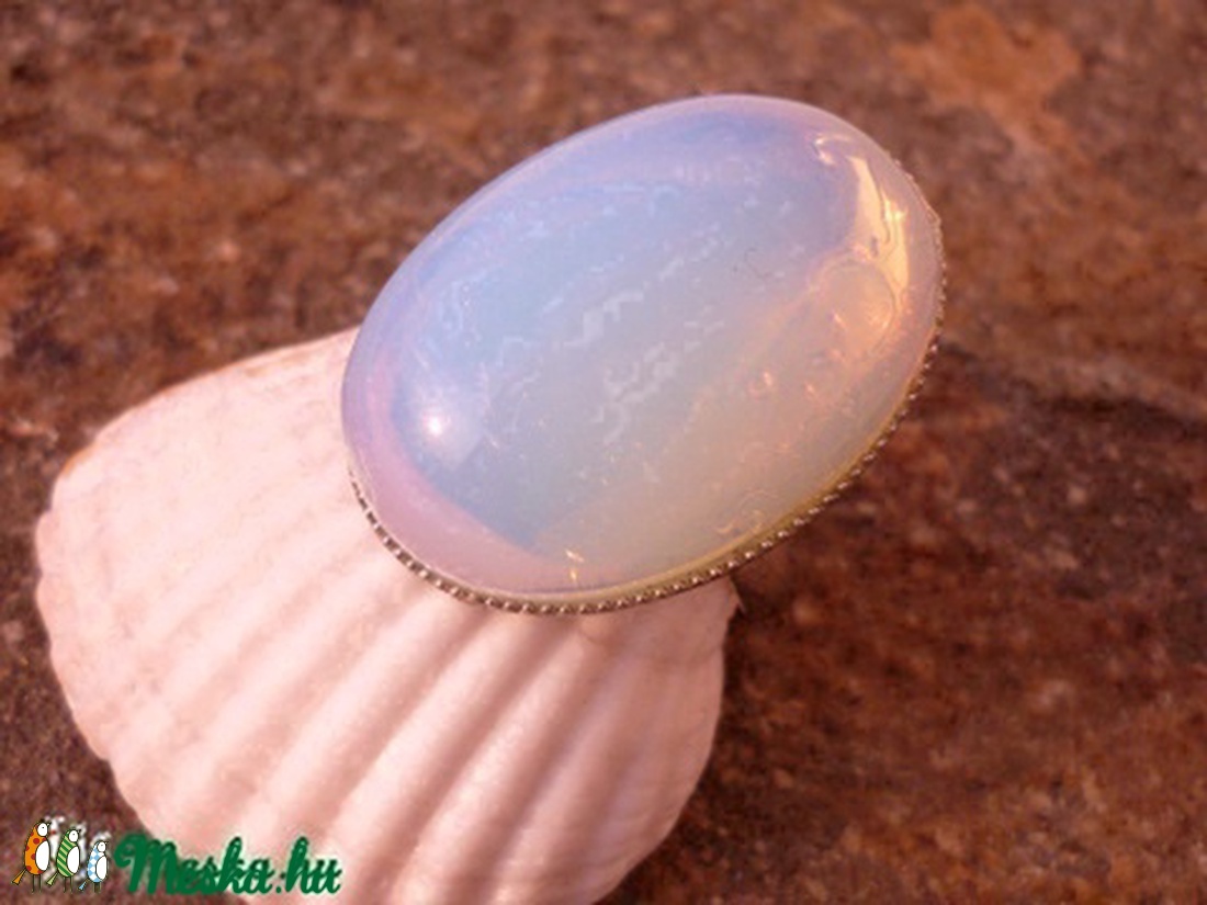 Full moon - opalit  holdkő gyűrű -  - Meska.hu