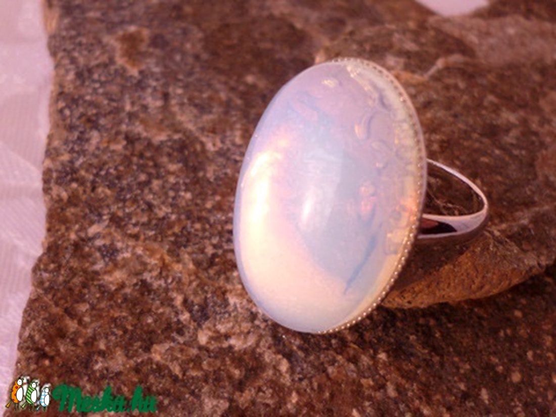 Full moon - opalit  holdkő gyűrű -  - Meska.hu