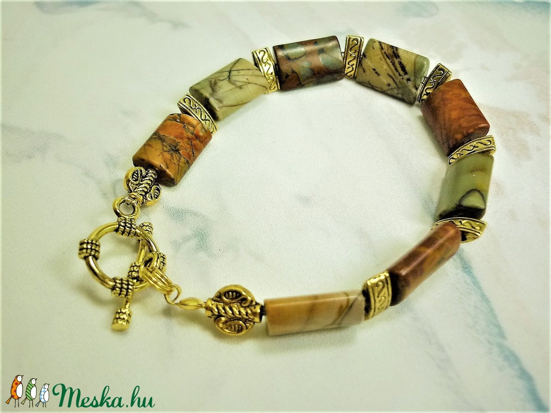 Picasso téglái - picasso jáspis ásvány karkötő -  - Meska.hu