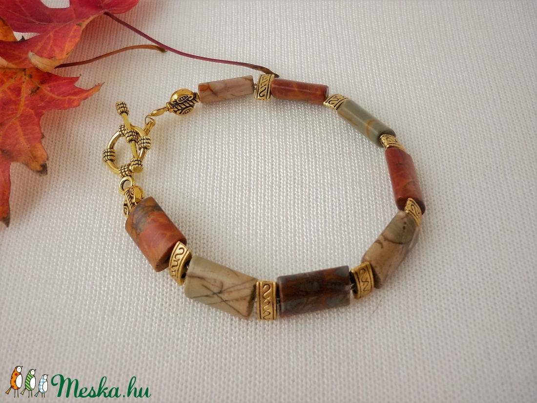 Picasso téglái - picasso jáspis ásvány karkötő -  - Meska.hu