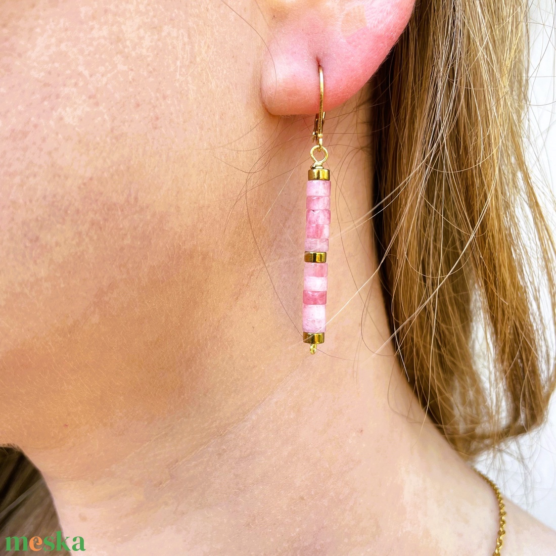 Cseresznyevirág - pink kalcedon fülbevaló/nyaklánc szett - ékszer - ékszerszett - Meska.hu Cseresznyevirág - pink kalcedon fülbevaló/nyaklánc szett - ékszer - ékszerszett - Meska.hu