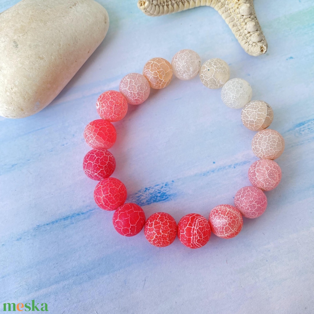 Pink ombre fagyos achát - karkötő, fülbevaló szett - ékszer - ékszerszett - Meska.hu Pink ombre fagyos achát - karkötő, fülbevaló szett - ékszer - ékszerszett - Meska.hu