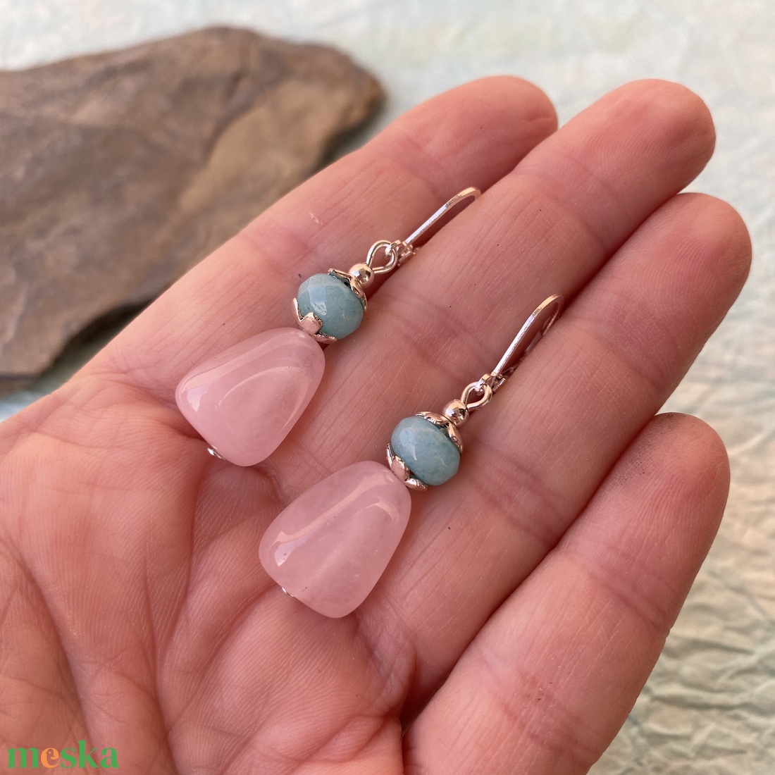 Princess - ásvány fülbevaló  - ékszer - fülbevaló - lógó fülbevaló - Meska.hu