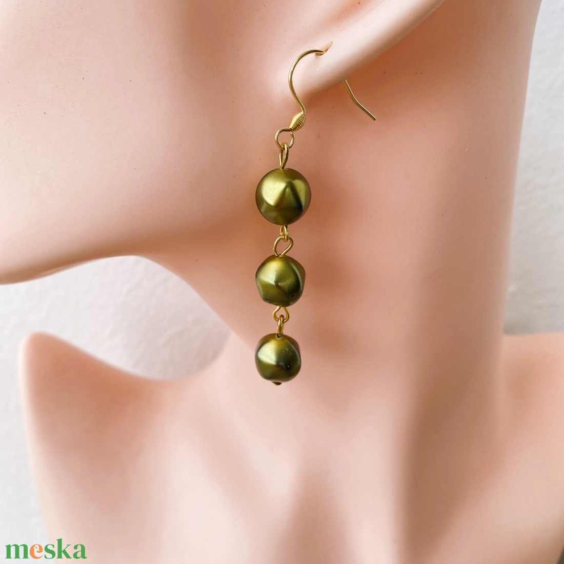 Zsolnai - lógós  fülbevaló - ékszer - fülbevaló - lógó fülbevaló - Meska.hu