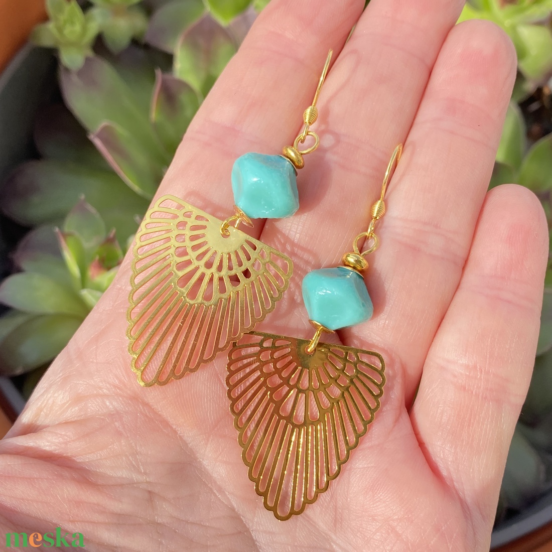 Art Deco Gold - hosszú fülbevaló - ékszer - fülbevaló - lógó fülbevaló - Meska.hu