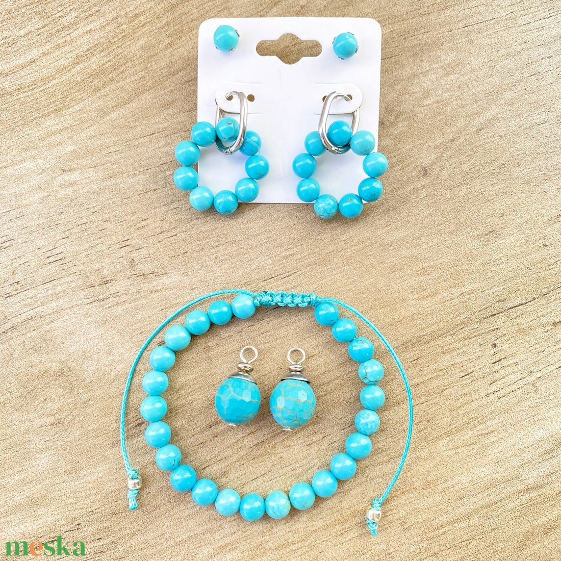 Krizokolla vagy türkinit szett - ékszer - ékszerszett - Meska.hu