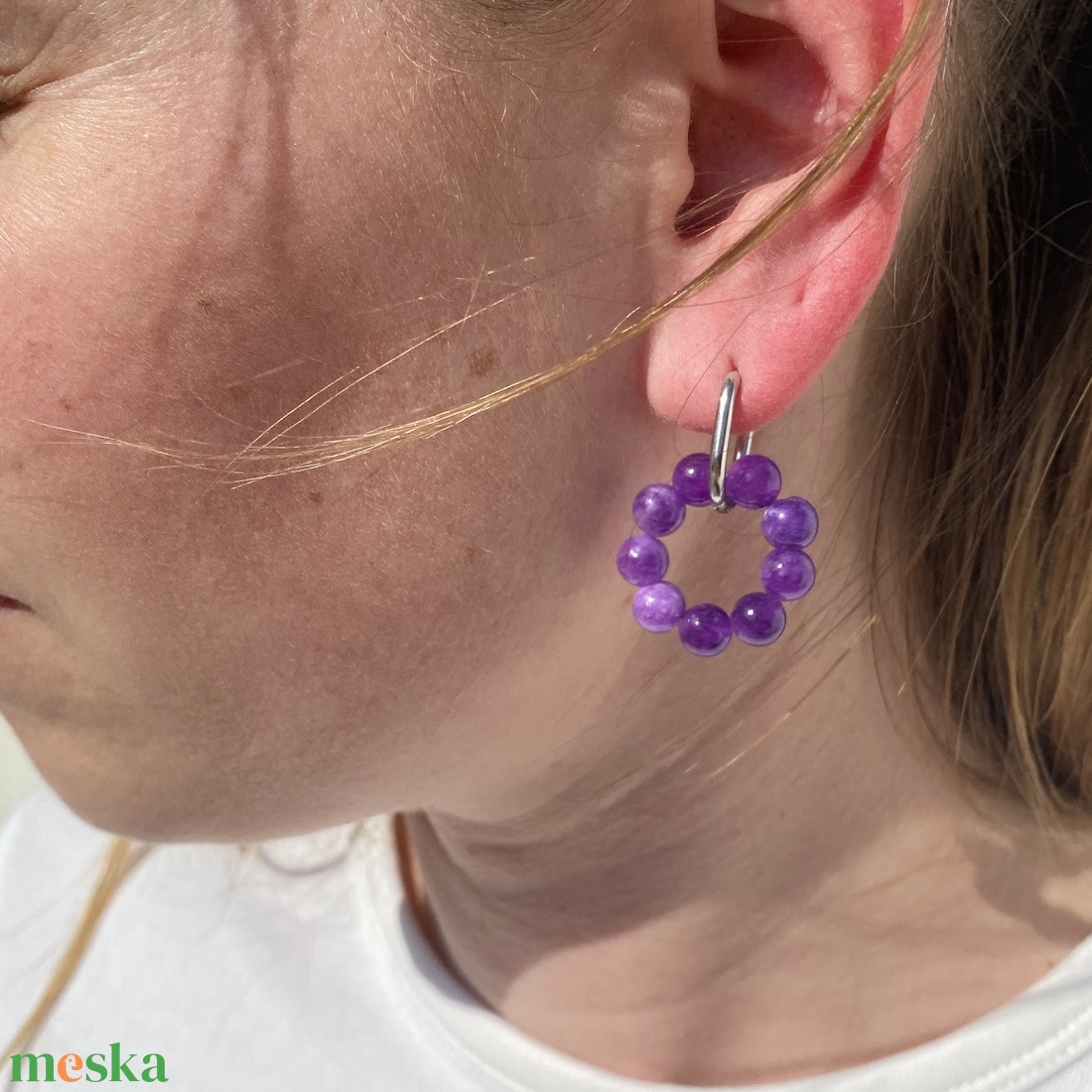 Zöld shoushan vagy ametiszt szett - ékszer - ékszerszett - Meska.hu