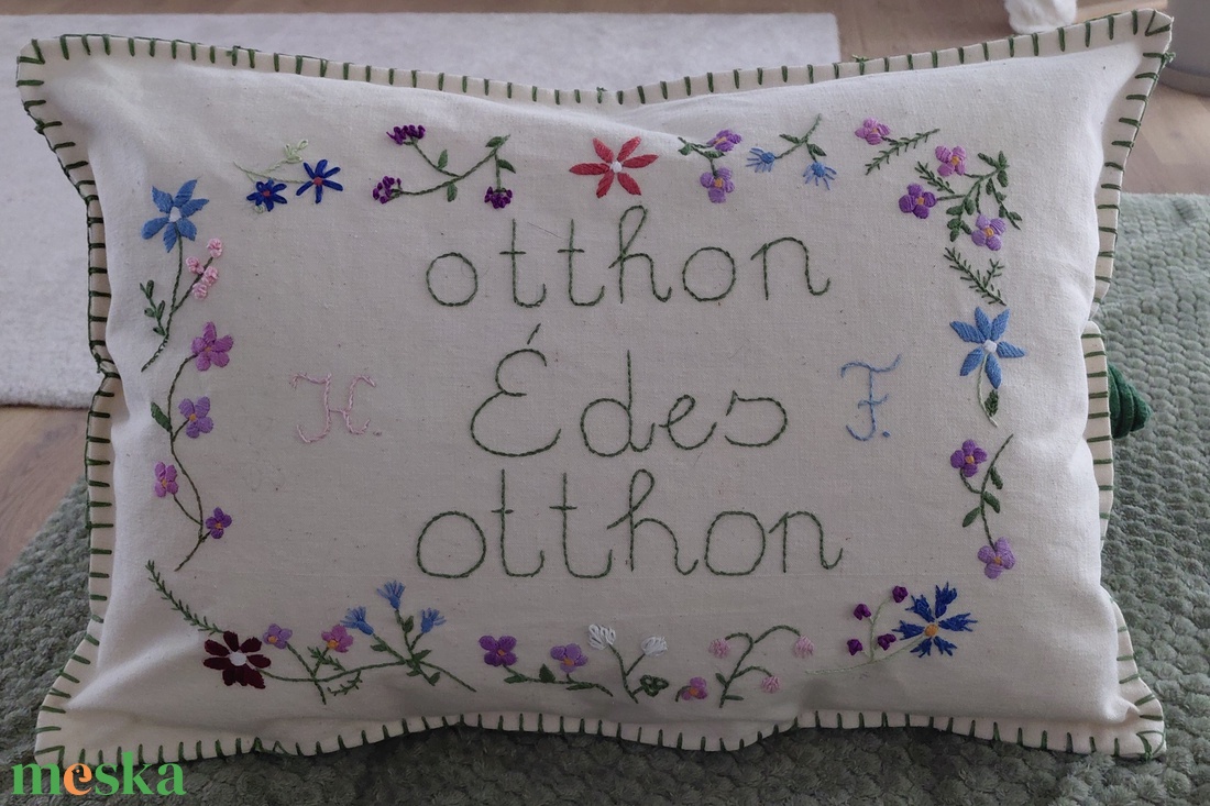 Otthon Édesem Otthon díszpárna - otthon & életmód - lakástextil - párna & párnahuzat - díszpárnahuzat - Meska.hu