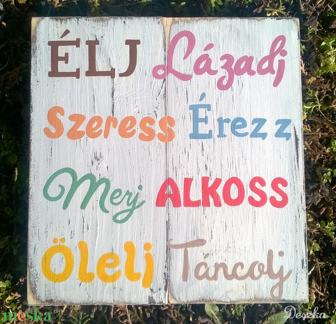 Kézzel festett, antikolt fatábla pozitív szavakkal - otthon & életmód - dekoráció - kép & falikép - táblakép - Meska.hu Kézzel festett, antikolt fatábla pozitív szavakkal - otthon & életmód - dekoráció - kép & falikép - táblakép - Meska.hu
