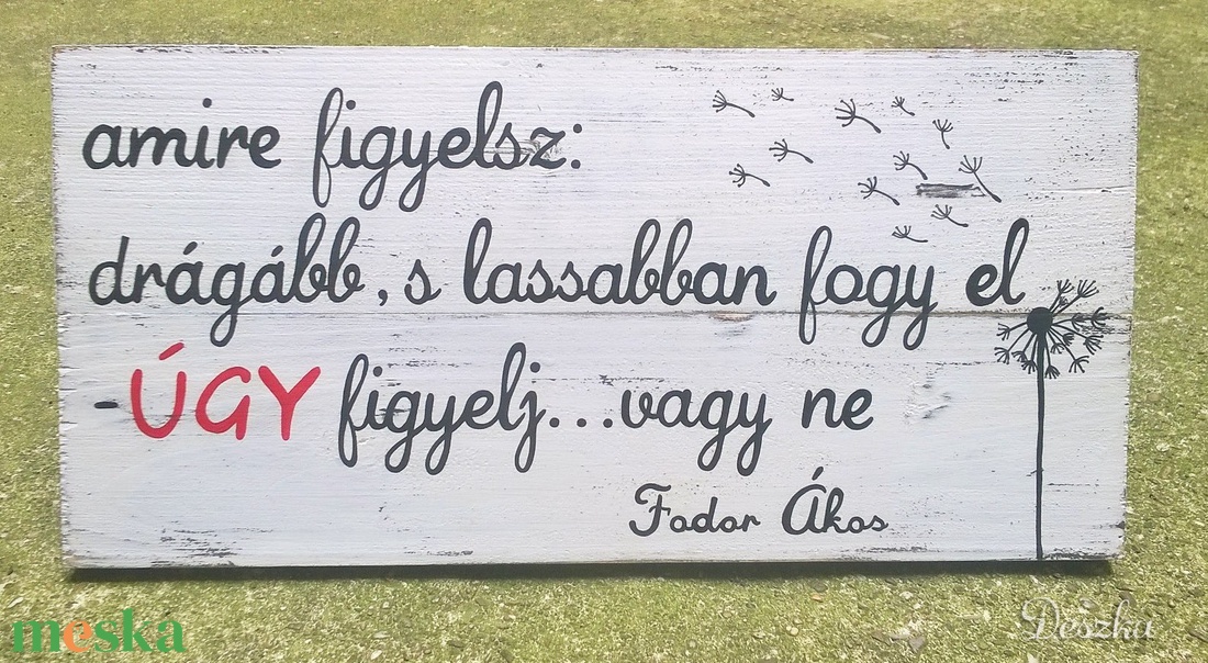 Fodor Ákos vers deszkára festve - otthon & életmód - dekoráció - kép & falikép - fából készült kép - Meska.hu