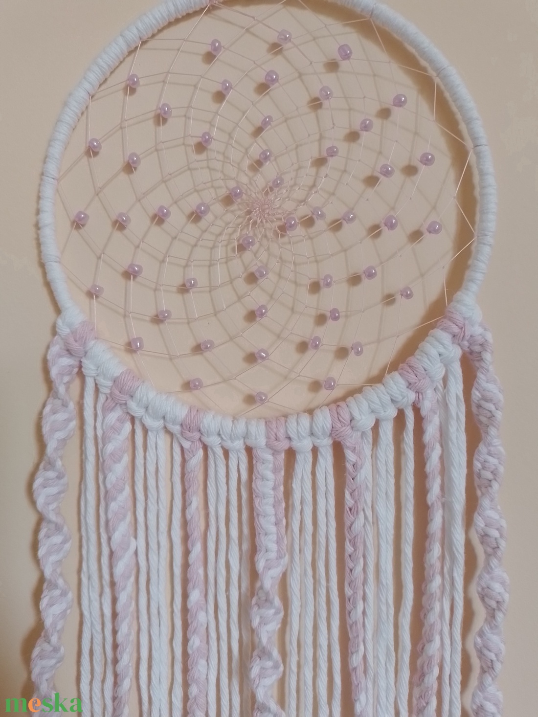 álomfogó gyöngyökkel, fehér-rózsaszín (15x55 cm) - otthon & életmód - dekoráció - fali és függő dekoráció - álomfogó - Meska.hu álomfogó gyöngyökkel, fehér-rózsaszín (15x55 cm) - otthon & életmód - dekoráció - fali és függő dekoráció - álomfogó - Meska.hu