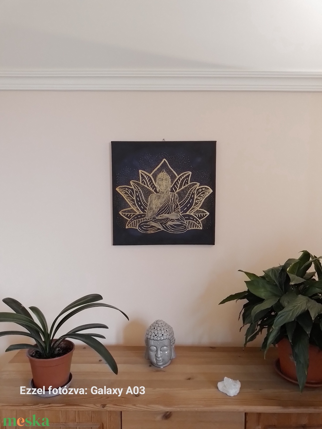 arany Buddha akril festmény - otthon & életmód - dekoráció - spiritualitás - mandala - Meska.hu