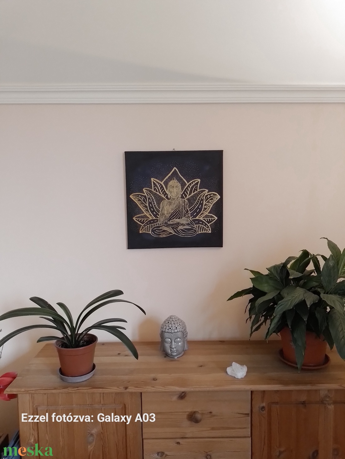 arany Buddha akril festmény - otthon & életmód - dekoráció - spiritualitás - mandala - Meska.hu
