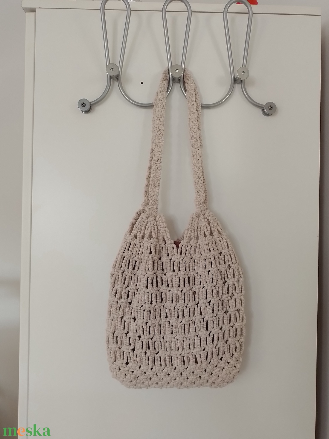 makramé hálós bevásárló táska - táska & tok - bevásárlás & shopper táska - shopper, textiltáska, szatyor - Meska.hu