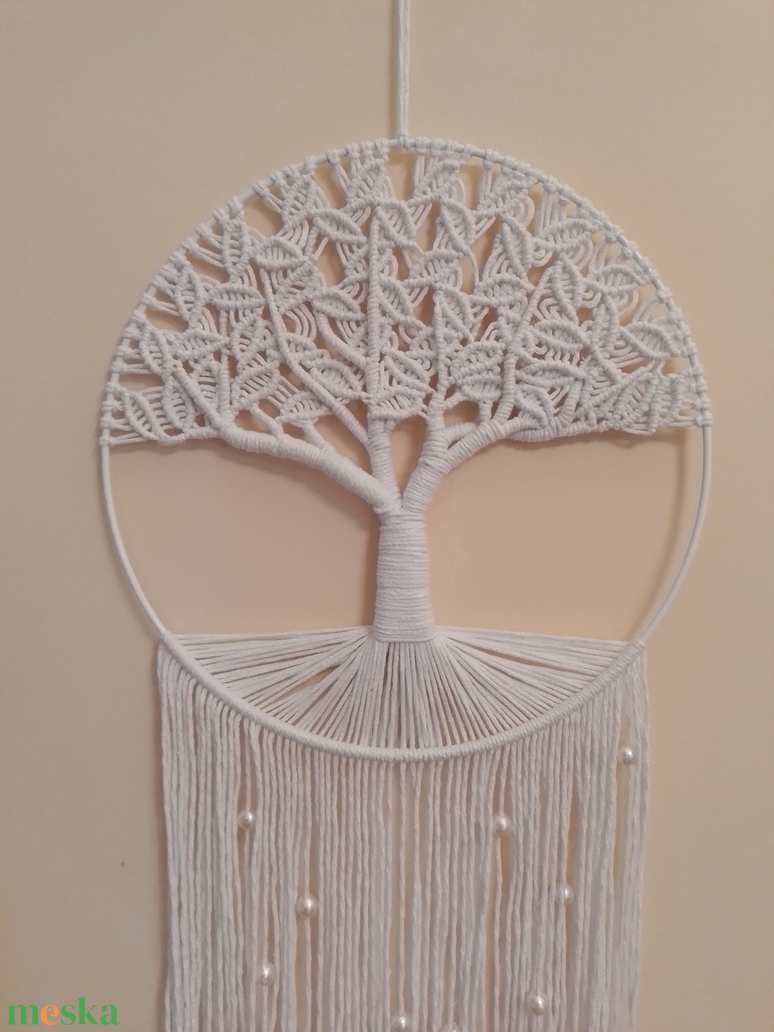 Makramé életfa 25 cm-es karikán - esküvő - emlék & ajándék - szülőköszöntő ajándék - Meska.hu Makramé életfa 25 cm-es karikán - esküvő - emlék & ajándék - szülőköszöntő ajándék - Meska.hu